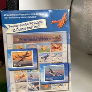 Airplane postcards 19 One missing & set of stamps missing Cards perfect conditio